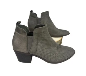 Style & Co grau perforiert Myrrah mandelförmige Zehenpartie Blockabsatz Stiefeletten 6,5 - Bild 1 von 8