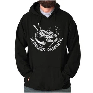 Valentine's Day Food Pun Hopeless Ramentic Hoodie Hooded Sweatshirt Men Women - Picture 1 of 8