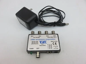 Interruptor de video mecánico compuesto VAC 176-0-002 VB/4x1 4X1 con fuente de alimentación - Imagen 1 de 5