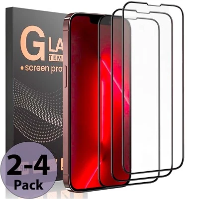 Full Screen Panzerfolie für iPhone 16 15 14 13 12 11 Pro Max Cover Schutz Glas - Bild 1 von 4