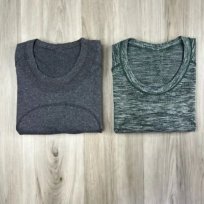 Lululemon T Shirt Women Size 6 Swiftly Tech Long Sleeve Workout Running Set Of 2 - Image 1 of 4
