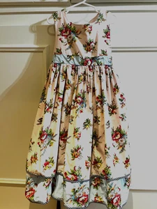 Laura Ashley size 6X pink sleeveless floral below the knee dress - Picture 1 of 5