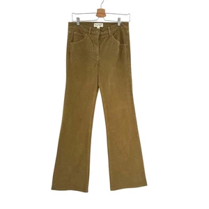 Pantaloni in velluto a coste Nili Lotan Celia bootcut kaki marrone cammello taglia US 4 - Foto 1 di 12