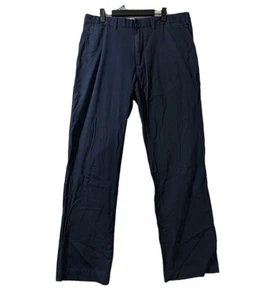 Polo Ralph Lauren Y2K Navy Cotton Twill Stretch Pants 36x34 VTG Flat Front Chino - Picture 1 of 14