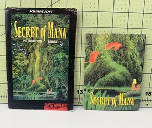 Secret of Mana Super Nintendo SNES Instruction Manual & Fold Out Poster Map Only - Picture 1 of 24