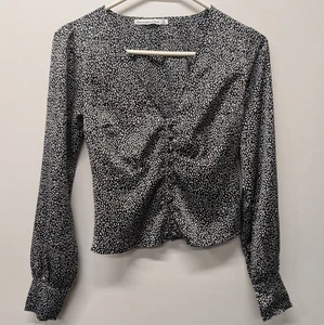 Abercrombie & Fitch bauchfreies Oberteil Damen klein mehrfarbig ditsy Blumen Bauernshirt - Bild 1 von 8