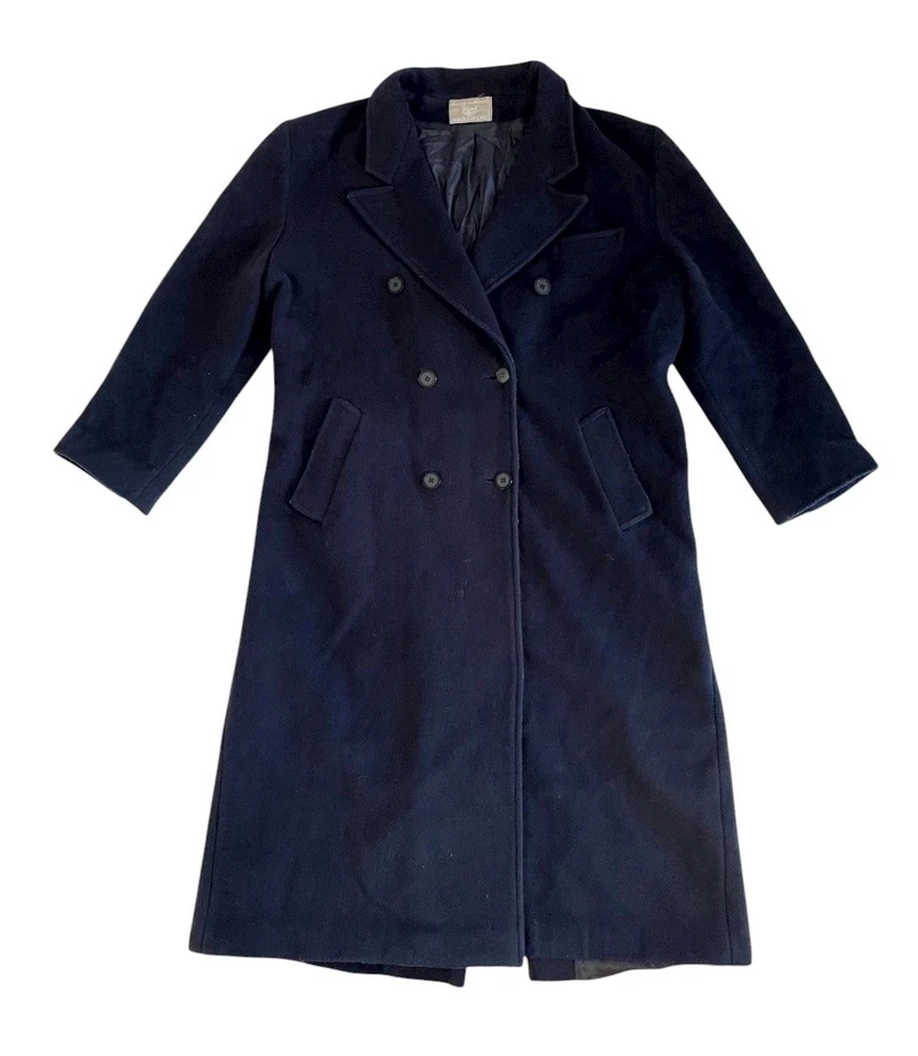 VTG Principles Peacoat Womens Navy Blue Wool Cashmere Blend Double Breasted - Image 1 of 4