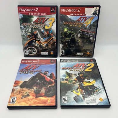 Sony PlayStation 2 PS2 ATV OFFROAD FURY 1, 2, 3, 4 Games Bundle Lot Complete CIB - Image 1 of 4