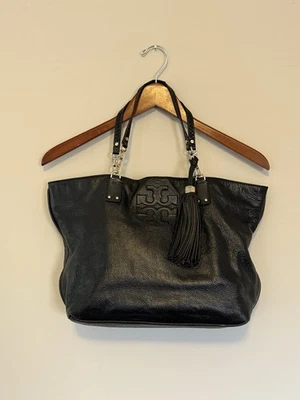 TORY BURCH PEBBLED LEATHER TOTE /SHOULDER BAG / Boho Slouchy Y2K - Image 1 of 4