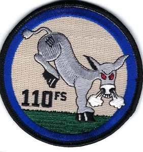 PATCH USAF 110th FS FIGHTER SQ HERITAGE MISSOURI AIR GUARD FS-20 - Picture 1 of 1