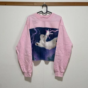Taylor Swift 2018 Official Reputation Tour Lightning Cat Crop Sweatshirt M - Picture 1 of 11