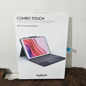 Logitech Combo Touch abnehmbare Tastatur Hülle für iPad (7 8 9 Gen) geöffnete Verpackung - Bild 1 von 13