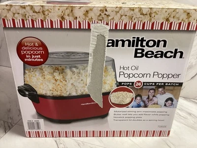HAMILTON BEACH POPCORN POPPER 73302 (24 CUPS) New in Box - Image 1 of 4