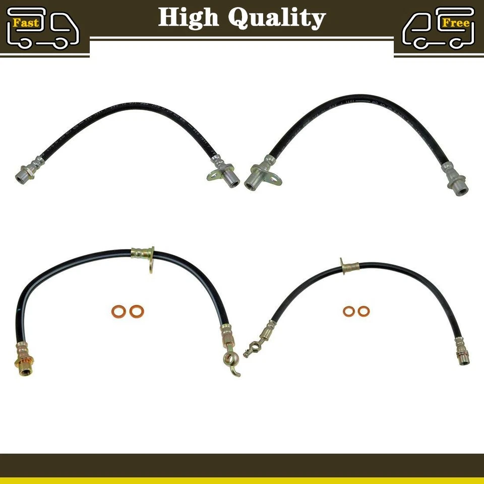 Línea de freno de manguera de freno delantera trasera 4 para Toyota Camry 1992 Toyota Camry 1993 Foto 1 de 4