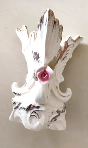 Vintage Collectible Empress Porcelain Hand Painted Gold Trimmed Rosebud Vase - Picture 1 of 10