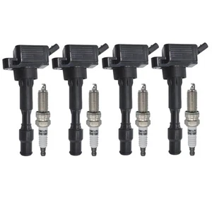 Ignition Coil Iridium Spark Plugs Set of 4pcs UF816 Compatible with Hyundai K... - Picture 1 of 6