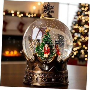 Weihnachten Schneekugel Laterne Wasser Glitzer Nussknacker Krone Nussknacker - Bild 1 von 7
