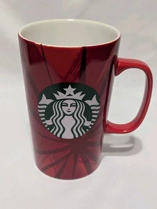 2014 Starbucks Tall Holiday Christmas Coffee Mug Red Ceramic 5.5" Cup 16 oz Xmas - Picture 1 of 6
