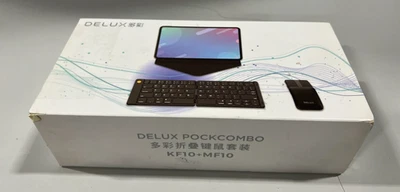 Delux KF10 and Mouse MF10PR Wireless Foldable Keyboard Set - White - Image 1 of 2