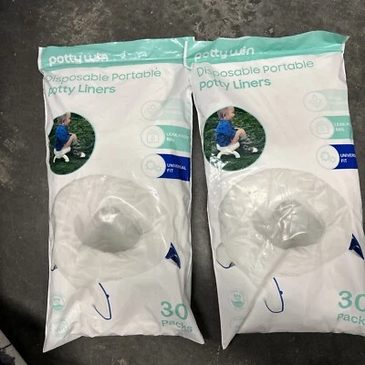(2) Packs Disposable Portable Potty Liners, 30-pack Toilet - Image 1 of 3