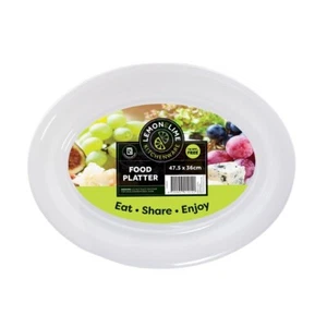 36PK Large Oval Serving Platters Party Birthday Wedding Food Plate Dish BPA FREE - Picture 1 of 1