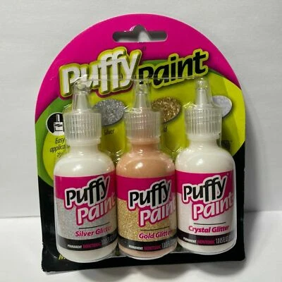 Pintura Tulipán Hinchada Puff Plata Oro Cristal Brillo Tela y Más Foto 1 de 4