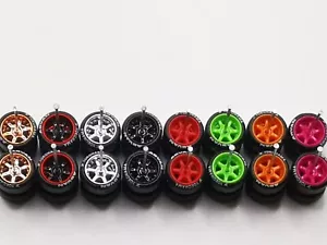 Hot Wheels YOKOHAMA 6 Speichen Gummireifen 8 Sätze MIX Farben für JDM 1:64 - Bild 1 von 14