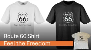 Route 66 Herren T-Shirt offizelles Lizenz Logo Shirt Farbe Größe wählbar - Bild 1 von 7