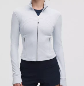 LULULEMON DEFINITE JACKE CROPPED NULU~STÄRKE BLAU/SPIEGEL SILBER~0-4-8~14~NEU MIT ETIKETT~ - Bild 1 von 7