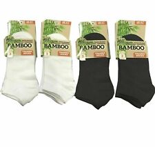 New 3 6 12 Pairs Ladies Men's Breathable Bamboo Ankle Trainer Socks Shoe Liners