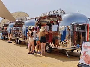 5m stainless steel food trailer, customized trailer, food truck,food van - Picture 1 of 4