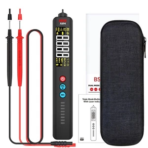Multimeter Cross Line Laser Pointer Test Pen DC/AC V/Ohm/F/Hz Flashlight 3in1 - Picture 1 of 10