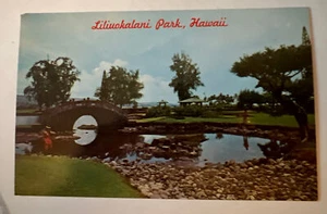Vintage Bridges Liliuokalani Park Japanese Garden Hilo Hawaii HI Postcard ❤️ - Picture 1 of 2
