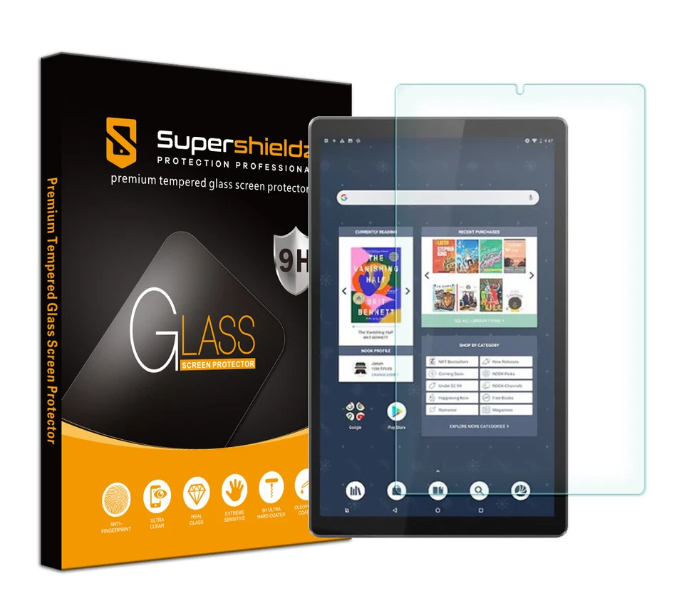 Supershieldz Tempered Glass Screen Protector for Barnes & Noble Nook 10" HD - Image 1 of 4