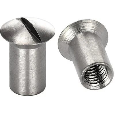 M4 M5 M6 M8 Hülsenmuttern mit Schlitz Edelstahl Linsensenkkopf Innengewinde - Bild 1 von 4