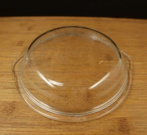 Glasbake #506 Embossed Round Clear Glass Replacement Lid - Picture 1 of 6