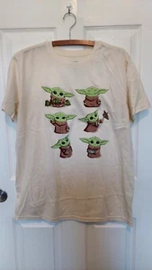 Star Wars Women's NWT The Mandalorian Baby Yoda Moods of Grogu L Top Tee Shirt - Imagen 1 de 7