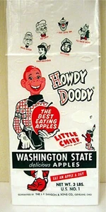 Borsa vintage Howdy Doody Little Chief Washington Apple Sanson & Sons Cleveland Oh - Foto 1 di 1