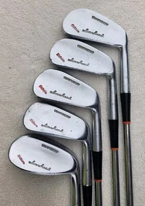 Vtg Wilson Sam Snead Championship 2, 3, 5, 7, 9 Iron Set RH Step Down Leath Wrap - Picture 1 of 13