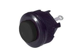 Einpoliger Tasterschalter Taster schwarz rund 18mm 250V 1A 220V 12V 8132 - Bild 1 von 1