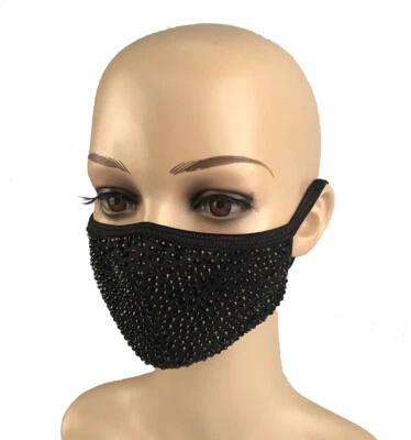 Bling Crystal Face Mask Washable With Filter Pocket - Image 1 of 2