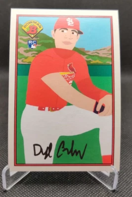 2021 Topps Keith Shore x 1989 Bowman Wave 1 Rookie #7 Dylan Carlson Cardinals - Image 1 of 2