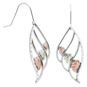 Black Hills Gold And Silver Waterfall Earrings - Picture 1 of 1