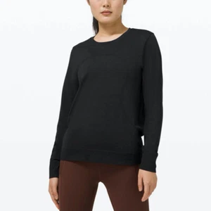 Lululemon Swiftly Breathe Long Sleeve Black / Black US6/UK10/EU42 (LW3DFES) - Picture 1 of 5