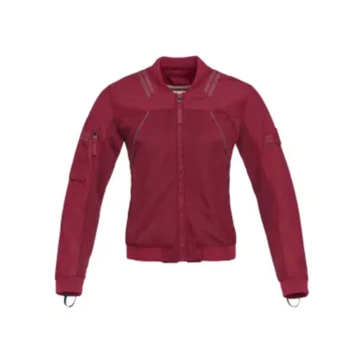 BMW Ladies Swartberg Air Red Motorcycle Summer Jacket w/ back protector, Size 34 — 第 1/4 张图片