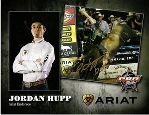 Foto Firmada Jordan Hupp Ariat Toro Montando Rodeo Promo 8,5x11 - Imagen 1 de 1