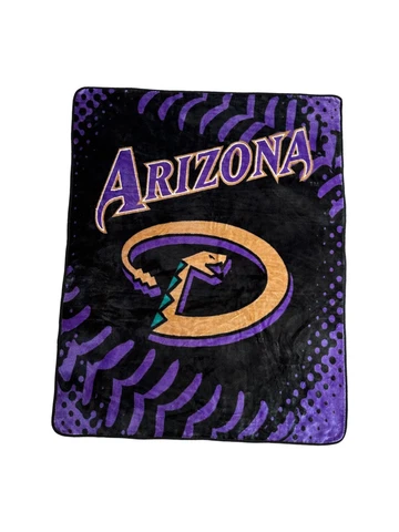 Vintage Arizona Diamondbacks Purple/Teal Logo Blanket Plush Cover