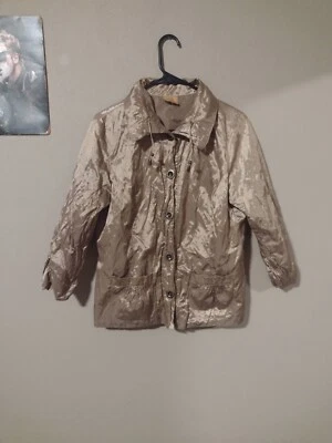 Ruby Road Metallic Gold Button-up Jacket - Image 1 of 4