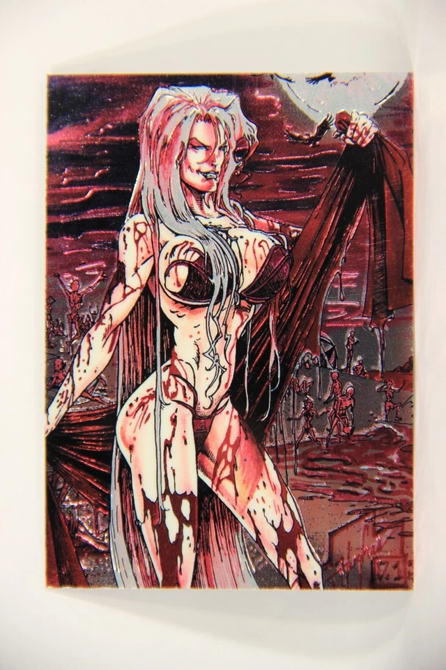 Lady Death Chromium 1994 Trading Card #34 Blood Beach ENG Puzzle L006273 - Image 1 of 2