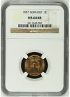 1957 Dominican Rep. 1 Cent NGC MS64RB Palmita Coin